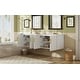 preview thumbnail 39 of 38, GDFStudio - Marwood Vintage Double Bathroom Vanity Set with 3 Holes Single Ceramic Sink & Soft Closing Doors - 60'W
