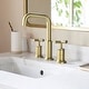 preview thumbnail 27 of 33, Widespread Bathroom Sink Faucet Double Handle Bathroom Sink Faucet Brushed Gold
