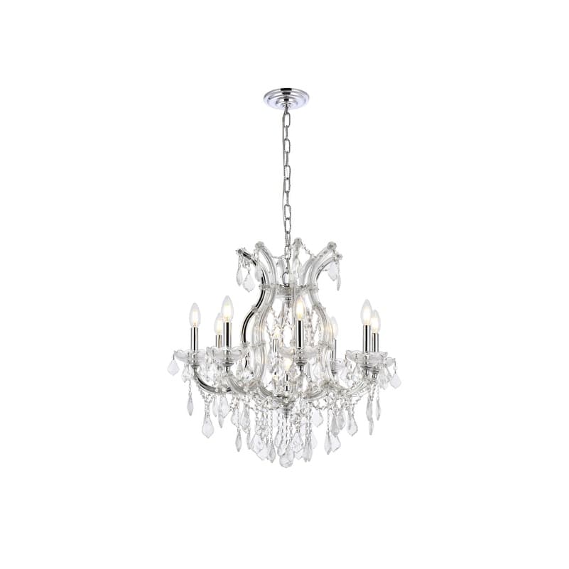 Fleur Illumination Collection Chandelier D:26in H:26in Lt:9 Chrome Finish