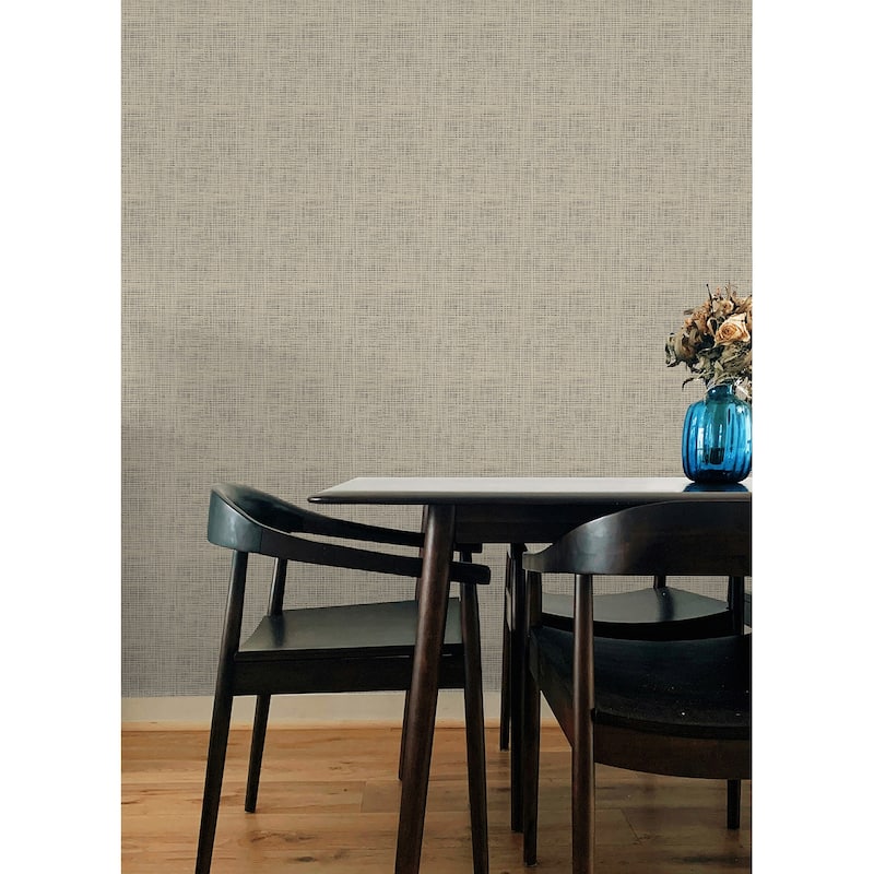 Nolan Black Peel and Stick Wallpaper