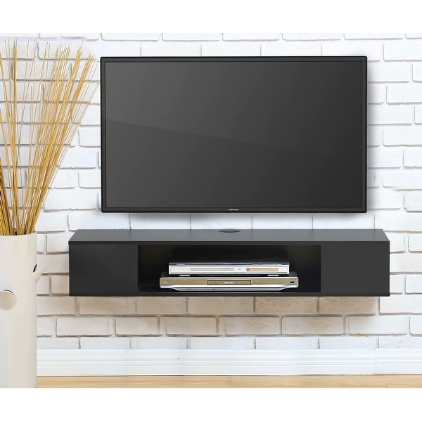 Wall-Mounted Media Console Kptoaz Floating TV Stand Cabinet Modern Wall Mount TV Shelf TV Desk Entertainment Center Nordic Style for Home Living Room Office