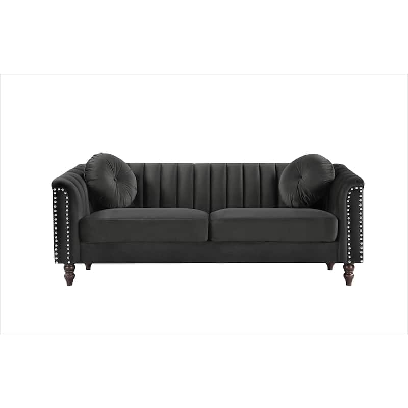 Hills Tufted Back Nailhead 75.2" Sofa