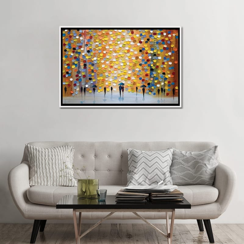 iCanvas "Lovely Rain" by Ekaterina Ermilkina Framed Canvas Print