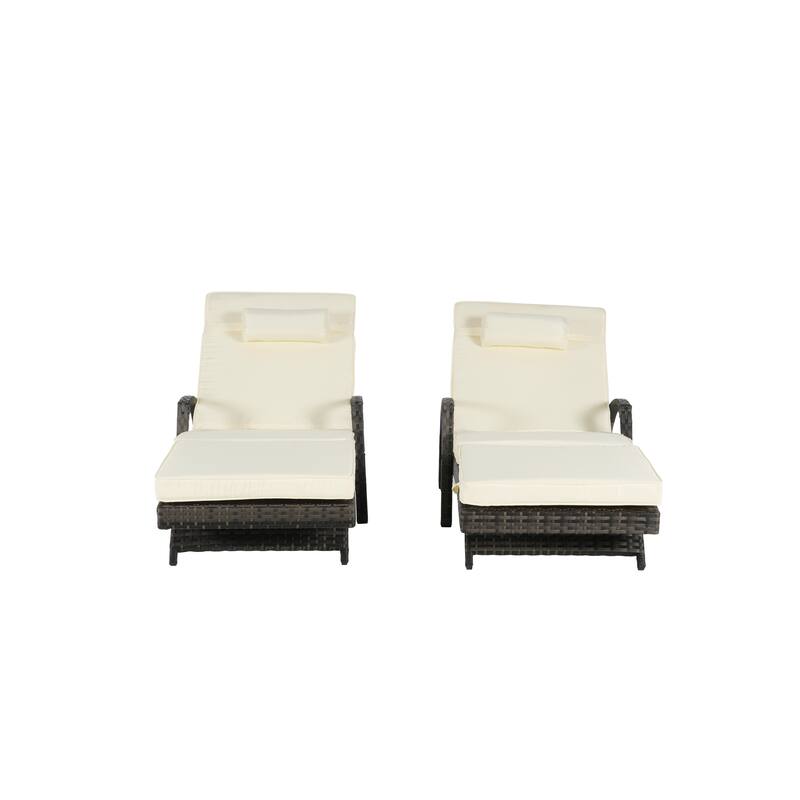 GDFStudio - Eliana Outdoor Recliner Set for Lounging, Sunbathing & Garden Relaxation