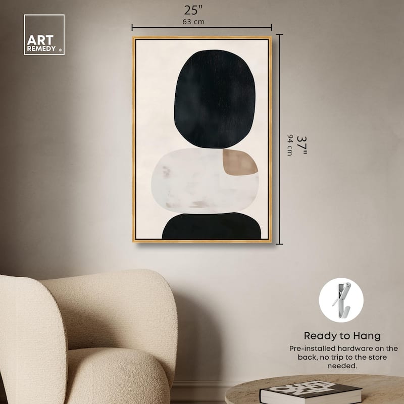 Pebble Pillars II Canvas by Art Remedy