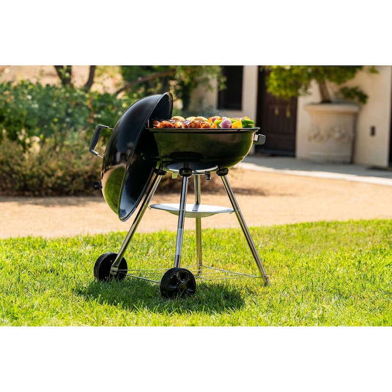 Megamaster 22" Charcoal Compact Kettle Grill, 354.81 sq. in. Cooking Space, 810-23002
