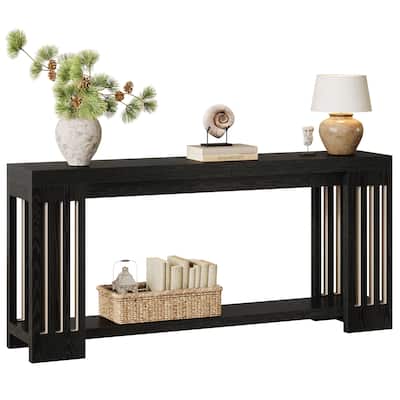 Farmhouse Console Table, 70.9-Inch Entryway Sofa Table Behind Couch
