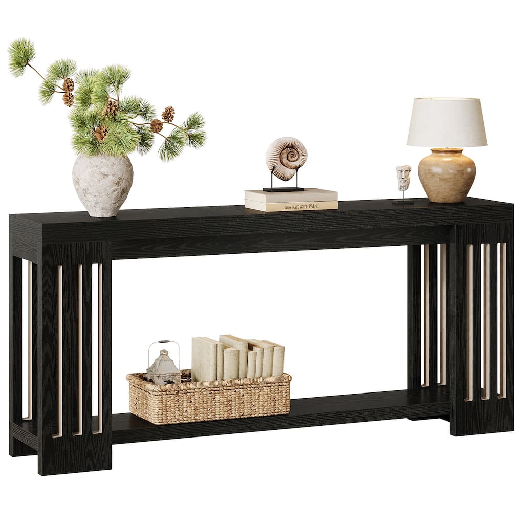 Farmhouse Console Table, 70.9-Inch Entryway Sofa Table Behind Couch