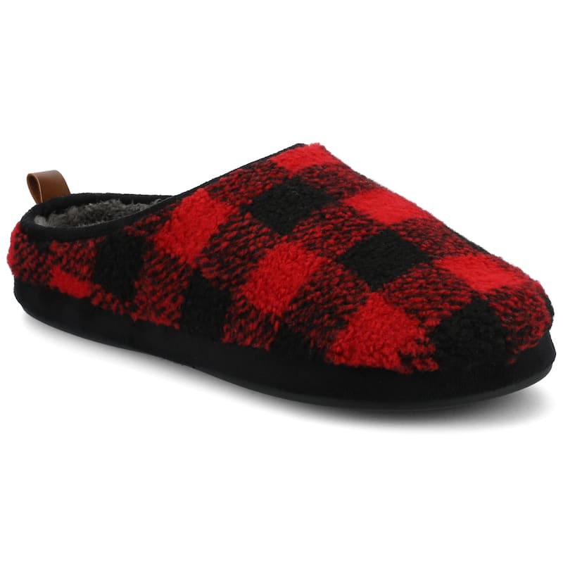 Vance Mens Roland Fleece Shearling Slide Slipper