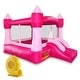 preview thumbnail 1 of 5, Princess Theme Castle Bounce House Pink Kids