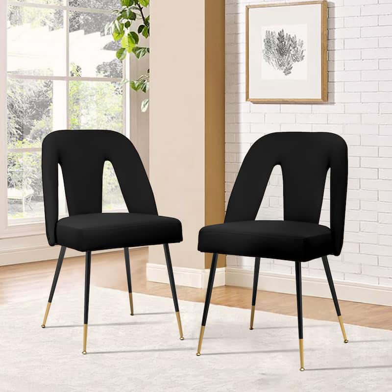 Modern Velvet Upholstered Dining Chairs Set of 6