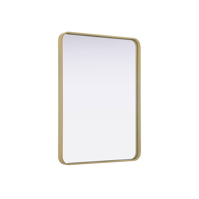 Elegant Lighting MR8A2736 Remy 27"W x 36"H Rectangular Flat Medium - Brass