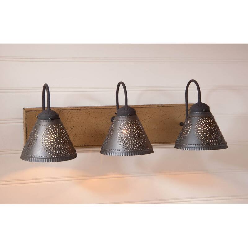 3 Light Crestwood Bathroom Vanity Light In Pearwood 26 Inches - 9 X 26 X 10.75 inches