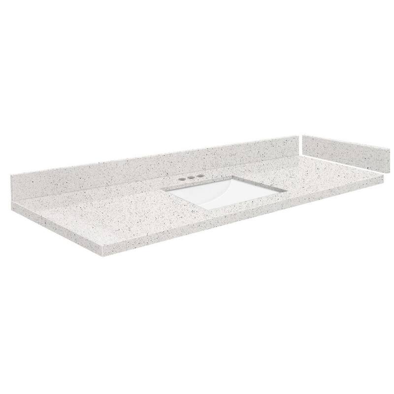 Transolid VT58.5x22-1RU-4 Silestone 59" Quartz Vanity Top with
