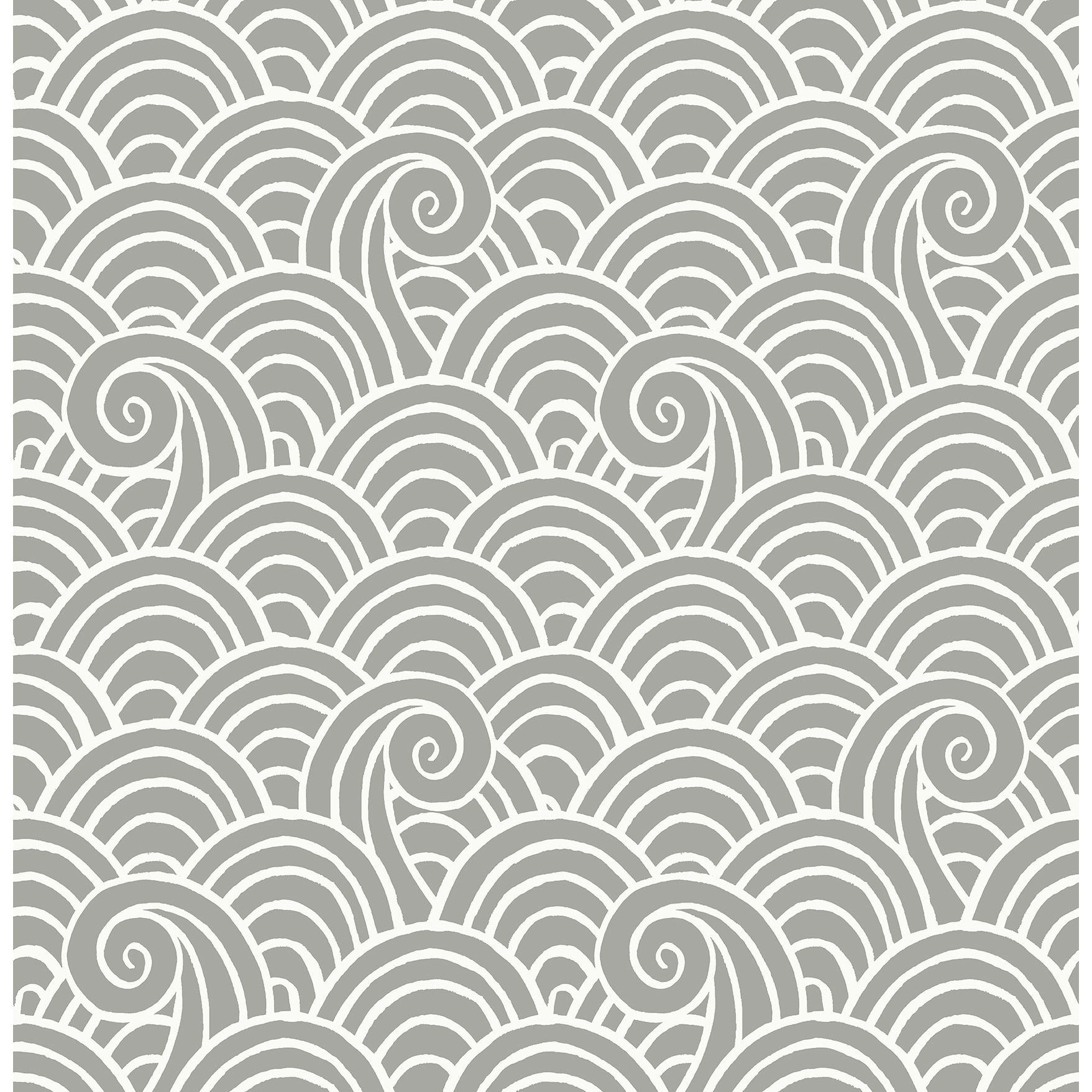 A-Street Prints Alorah Grey Wave Wallpaper