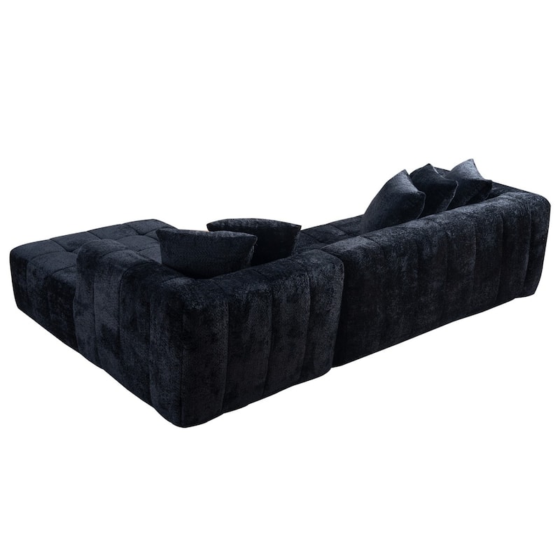 107.9" Modern L-Shape Cloud Sectional Sofa, No Assembly Required