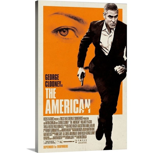 Solid-Faced Canvas Print entitled The American - Movie Poster