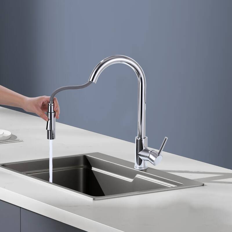 Topcraft Pull Down Stainless Steel kitchen Sink Faucet