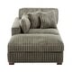 preview thumbnail 144 of 174, 41" W Plush Corduroy Chaise Lounge with Pillows