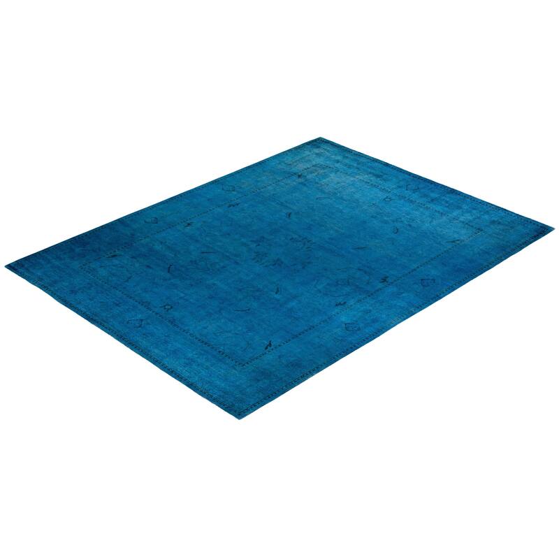 Vibrance, One-of-a-Kind Hand-Knotted Area Rug - Blue, 9' 2" x 12' 0" - 9' 2" x 12' 0"