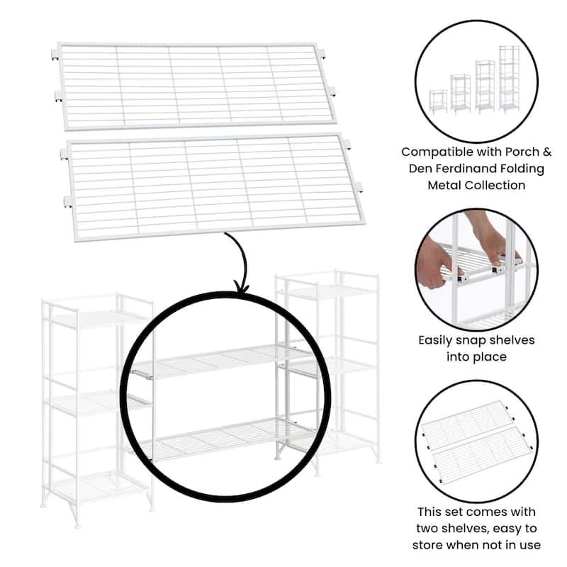 Convenience Concepts Xtra Storage Shelf Deluxe Metal Extension Set of 2