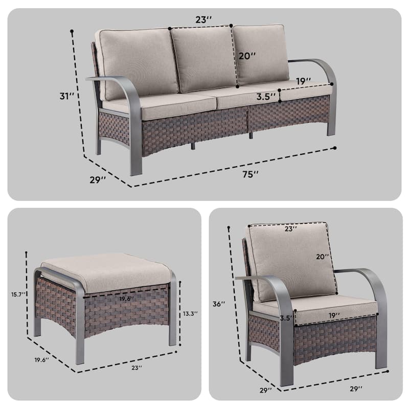 Pocassy Outdoor Patio Furniture Set