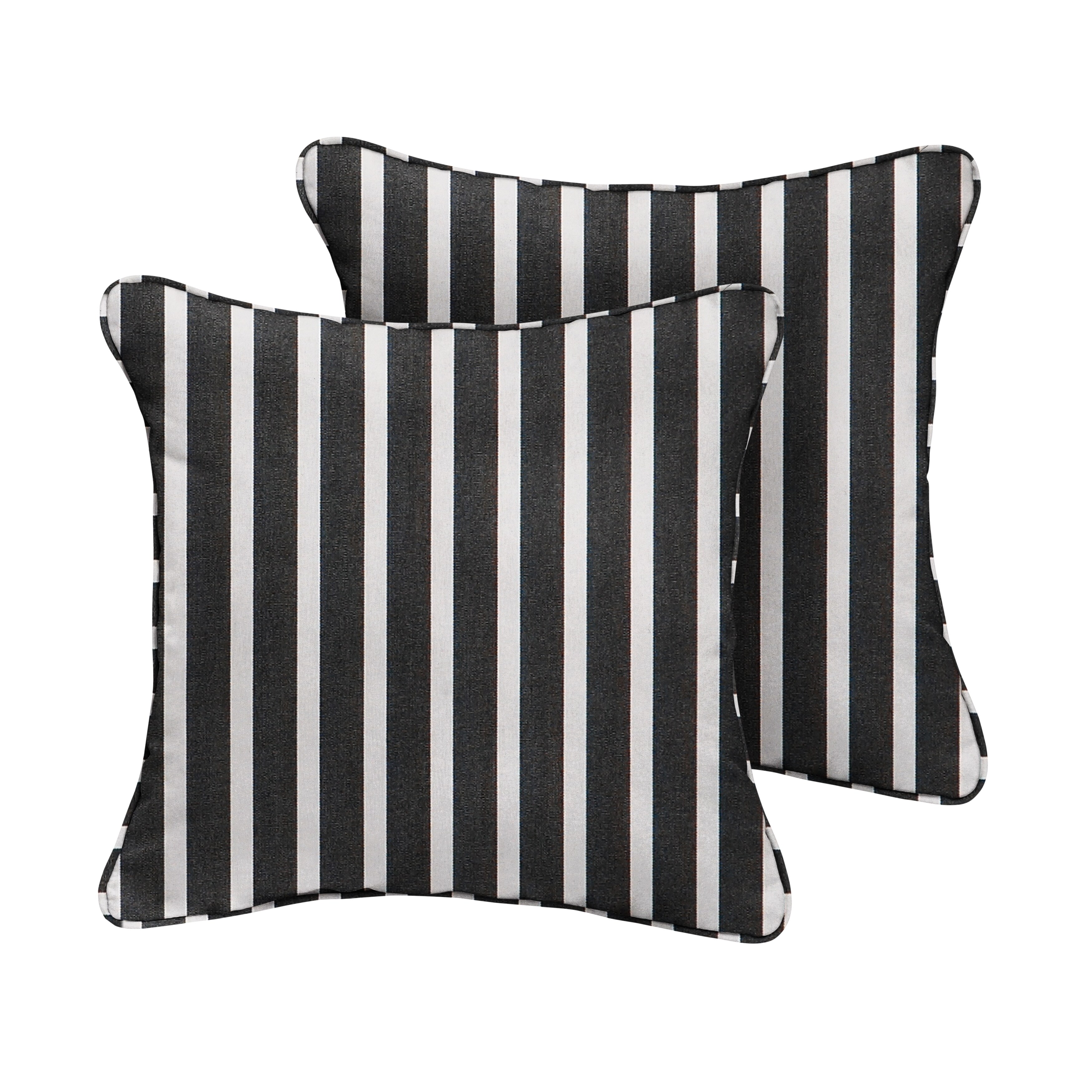 Black white 2025 striped outdoor pillows