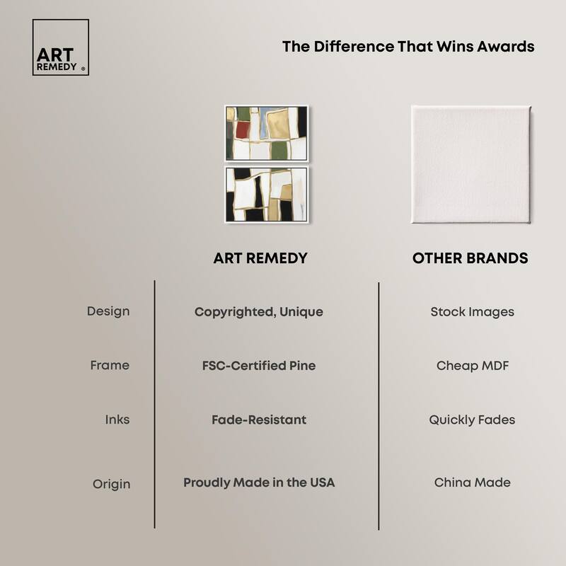 Kiss in Abstraction Canvas Set of 2 by Art Remedy