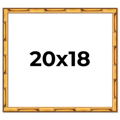 20x18 Frame Gold Bamboo Solid Wood Picture Frame | 1 Inch Moulding