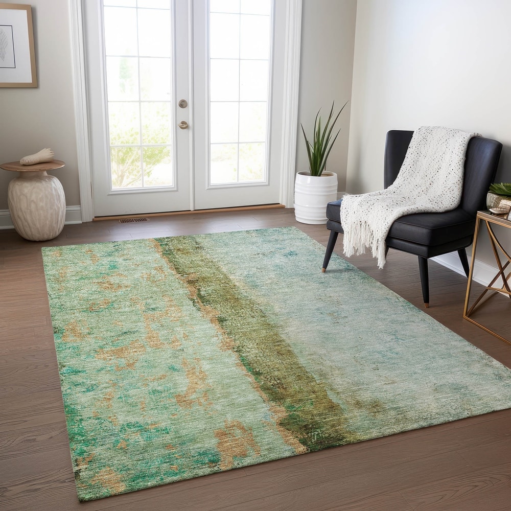 Machine Washable Indoor/ Outdoor Chantille Modern Contemporary Rug