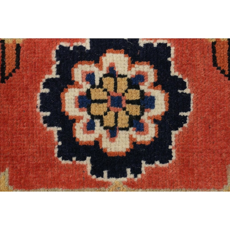 Hand Knotted Oriental 100% Wool Carpet Traditional Medallion Oranges & Rust Ziegler Area Rug - 11' 8'' X 8' 11''