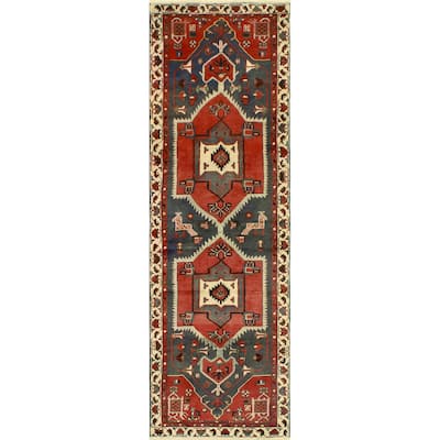Fine Vintage Distressed Amelie Grey/Ivory Runner - 2'11" x 9'11"
