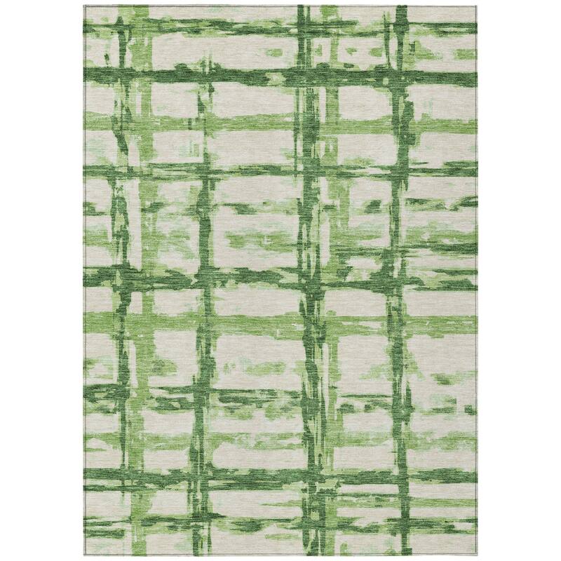 HomeRoots Striped Transitional Rectangle Outdoor Rug
