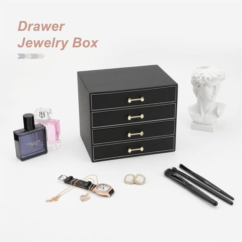 Stackable Jewelry Trays Organizer - 7.48"D x 5.51"W x 6.3"H
