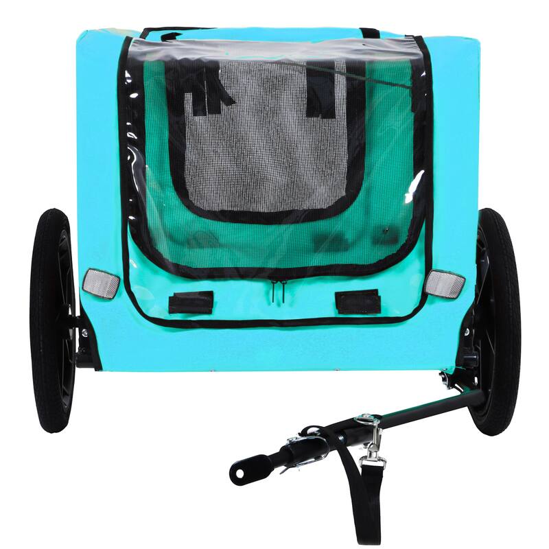 Pet Bike Trailer Dog Cart for Bicycle for Small and Medium Pets, Easy Folding Cart Frame, Quick Release Wheel, Non-Slip Floor