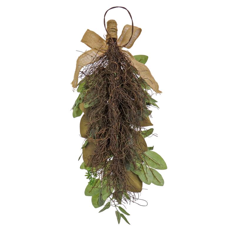 National Tree Company 26 in. Eucalyptus and Magnolia Leaf Swag - 26 in