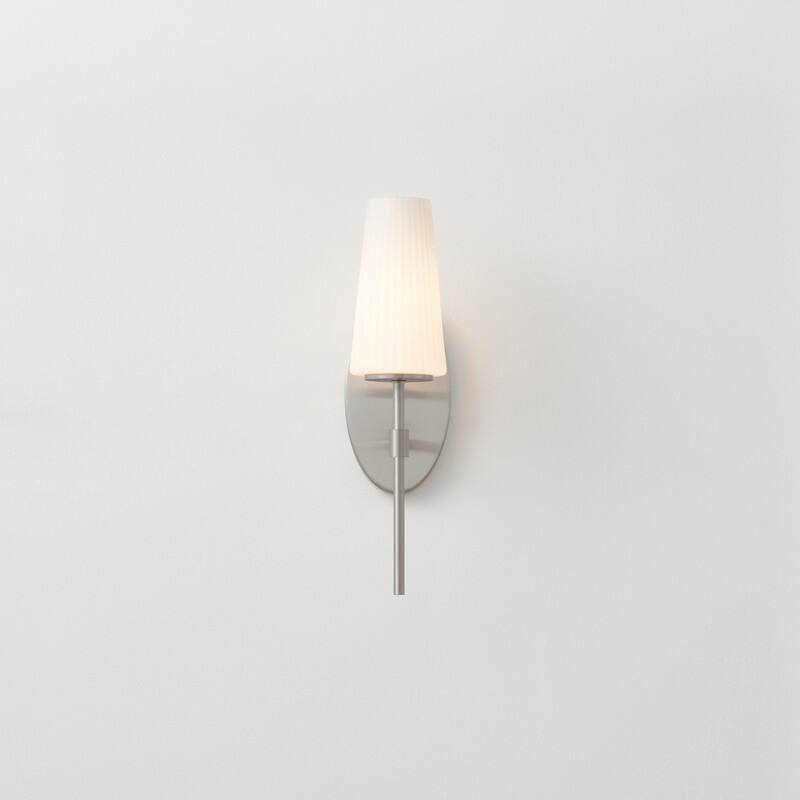 KAWOTI 16" 1- Light Wall Sconce with Opal Glass Shade
