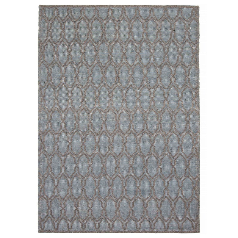 ECARPETGALLERY Braid weave Sienna Blue Wool Rug - 5'1 x 7'3 - Blue - 5'1 x 7'3