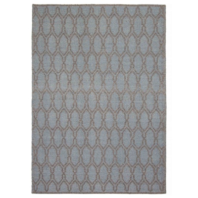 ECARPETGALLERY Braid weave Sienna Blue Wool Rug - 5'1 x 7'3