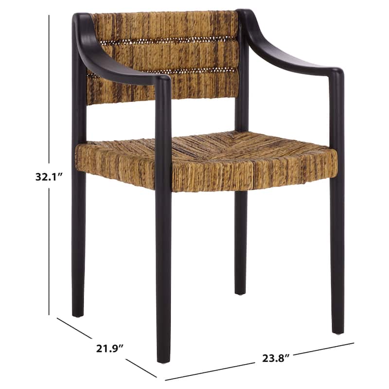 SAFAVIEH HOME Aksel Arm Dining Chair - 24"W x 22"D x 32"H