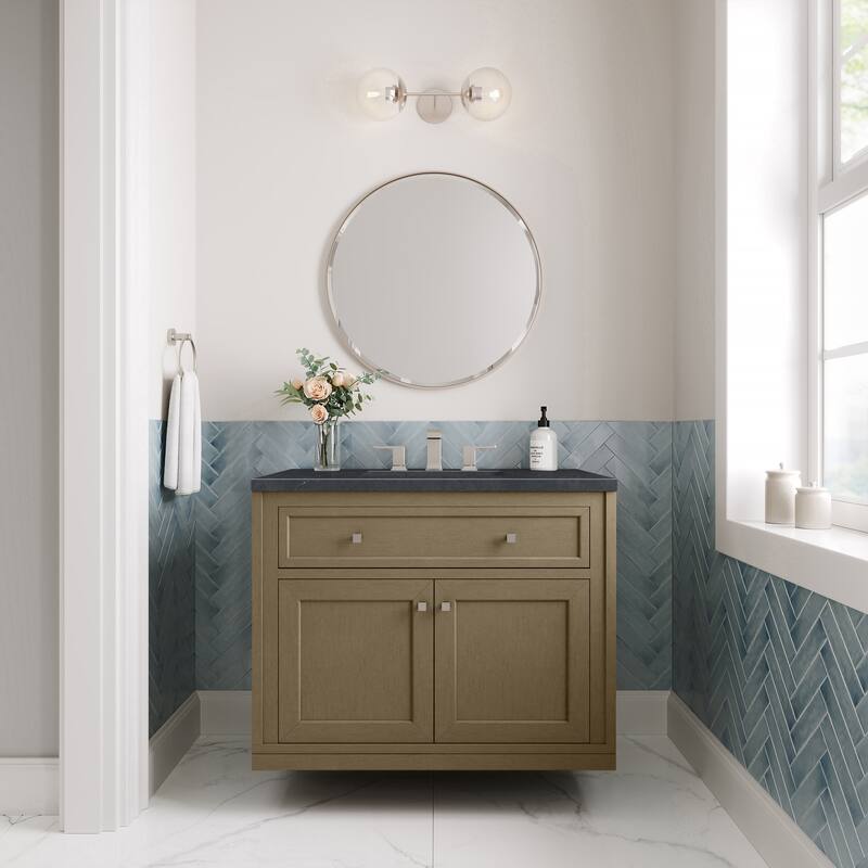 Chicago 36" Single Vanity, Walnut Whisper