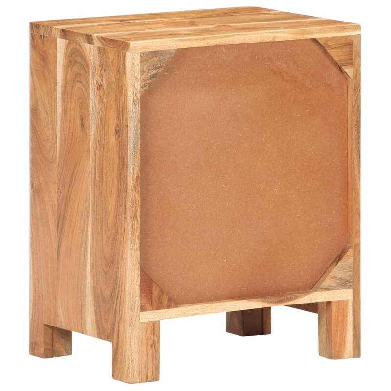 vidaXL Bedside Cabinet 15.7"x11.8"x19.7" Solid Acacia Wood
