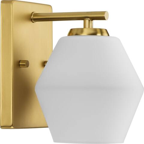 Copeland Collection One-Light Brushed Gold Mid-Century Modern Vanity Light - 6 in x 7 in x 8 in