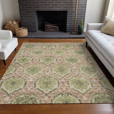 Premium Washable Super Soft Modern Damask Mayfield Rug