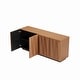 preview thumbnail 10 of 9, 60"Mid Century Sideboard Buffet Cabinet with 3D Doors,Kitchen Storage Cabinet Credenza with 4 Doors and 2 Shelves