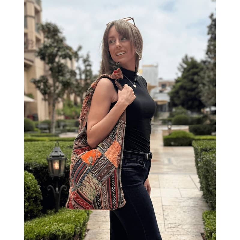Kathmandu Collection Quilted Patchwork Hobo Bag