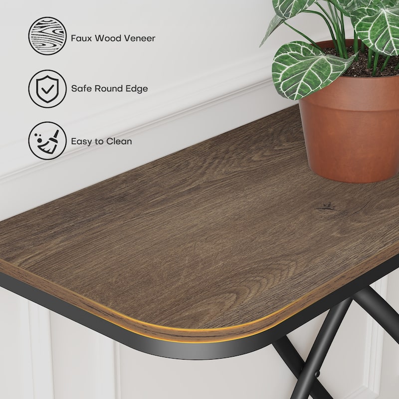 47.4" Industrial Console Table for Entryway Sofa Table - 47.4"L x 14"W x 32.8"H