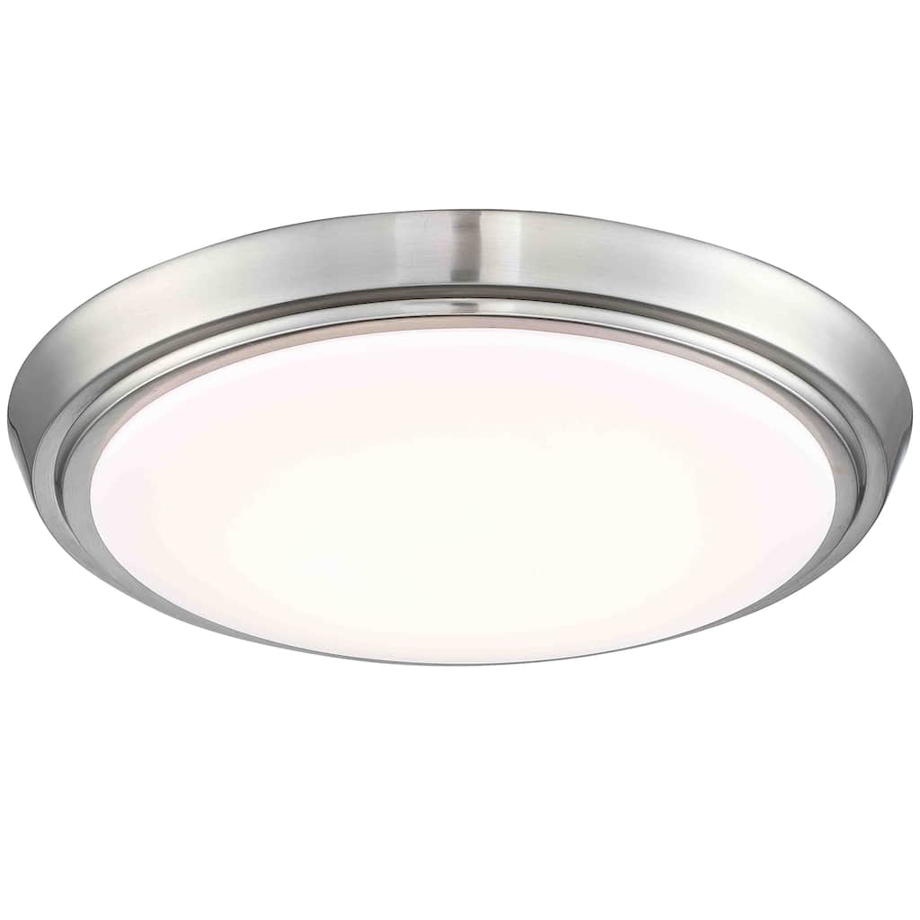 13-Inch LED Brushed Nickel Flush Mount Ceiling Light - 13" x 13" x 2.36"