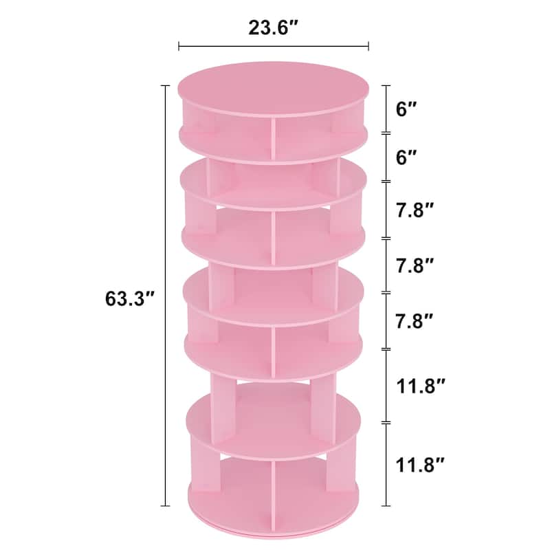 32 Pair Rotating Shoe Rack Tower - 32 Pair