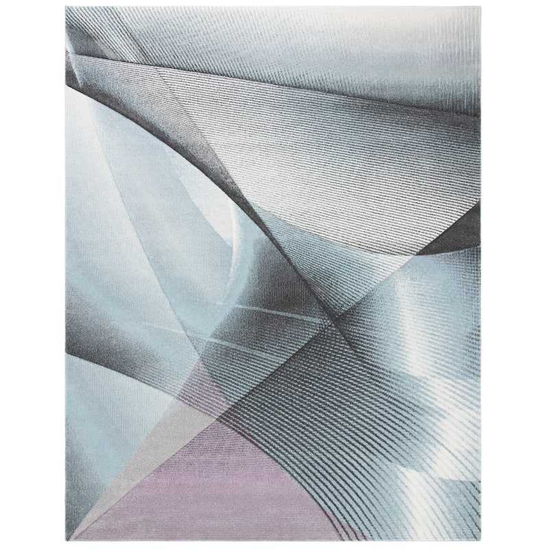 SAFAVIEH Hollywood Verbena Mid-Century Modern Abstract Rug - 9' x 12' - Grey/Light Blue
